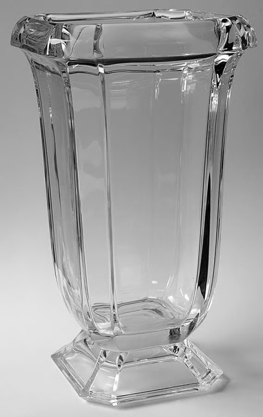 French Art Glass JG Durand Sparkling Fine Crystal Neo Classic 12" Vase